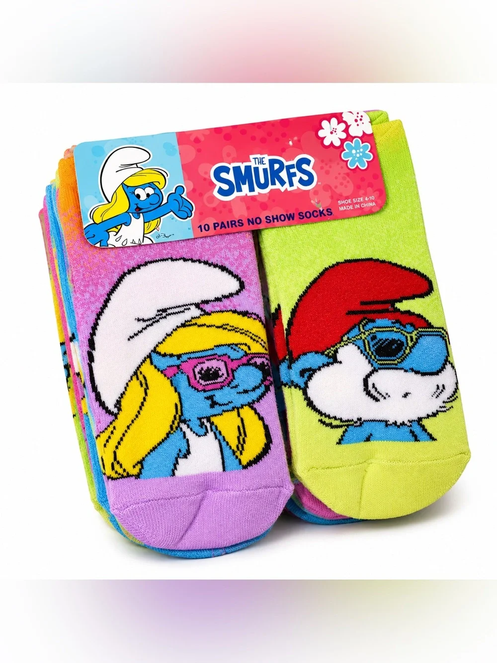 🩵 The Smurfs 10-Pair No Show Socks Set | Shoe Size 4-10 | NWT 💞